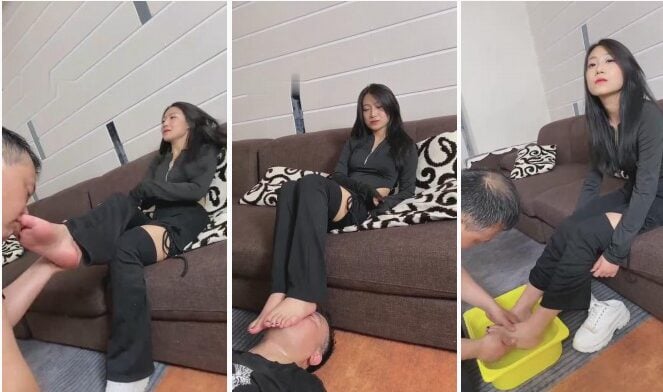 二宝|素人模特小白鞋暴力踢踹