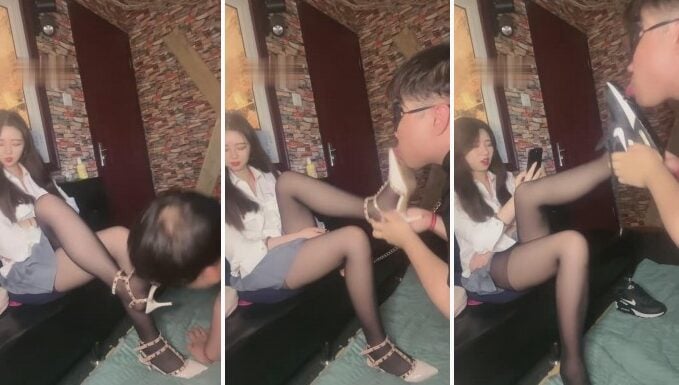 芸熙|被黑丝御姐美腿羞辱