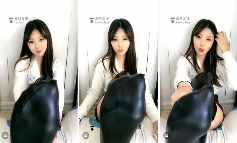 Routine live broadcast Qingqing SAMA training video download | Leather pants and leather socks master's command POV