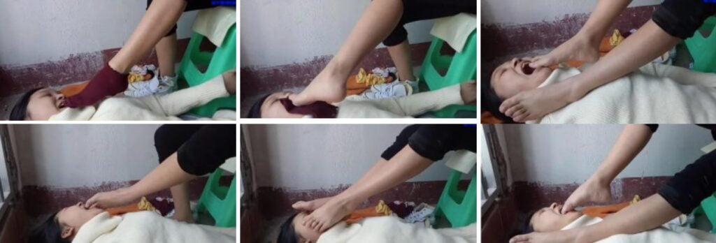 00后校园原创恋足舔脚视频下载 | 小女主在校园走廊开发调教小母狗