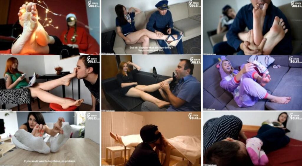 CzechSoles | 751 trampling, smelling, licking feet and feeding videos collection