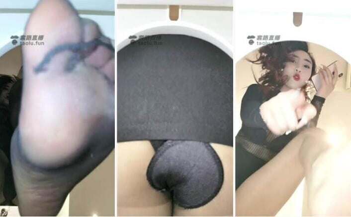 玄玄S |トイレ視点黒シルクと裸足の屈辱