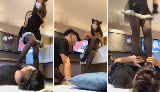 リトルプリンセス黒絹の王女の激しい足叩き