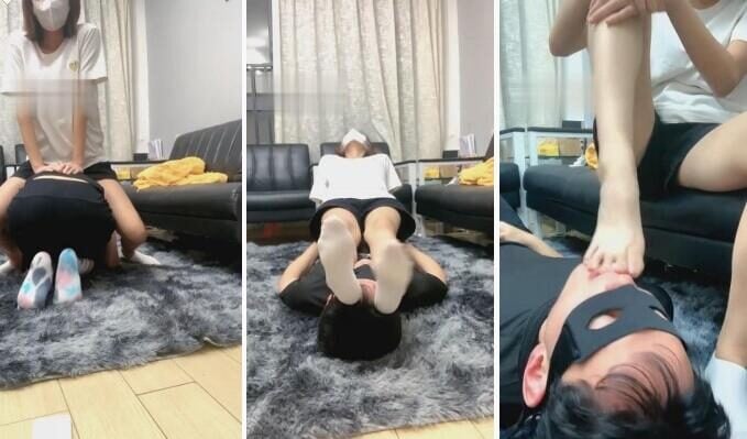 丞丞 | 运动后小白短袜羞辱狗-视频截图