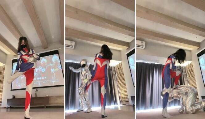 禾末 | cosplay女超人VS外星人