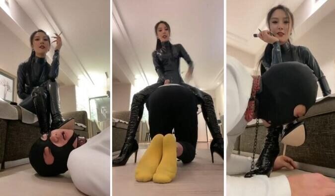 萱萱 | 女S皮衣威严调教