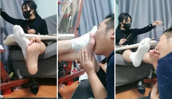 Weiyi | Student S white socks foot fetish