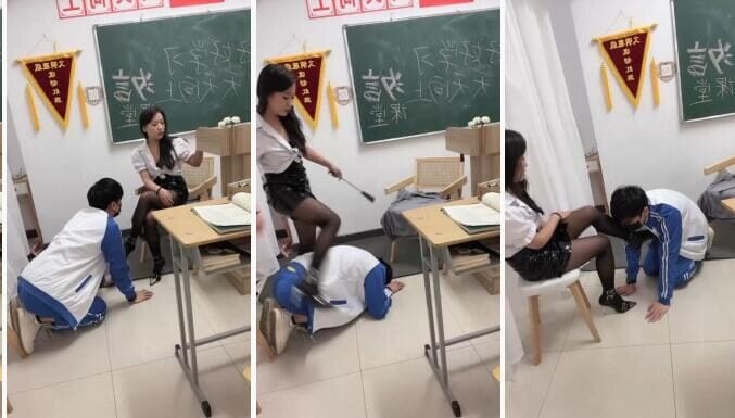 Xiyan | Black silk teacher seduces and teases students