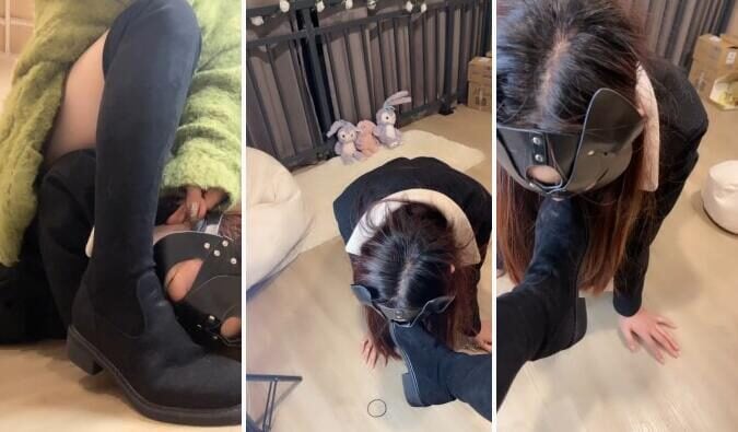 橘子没熟 | 开发女仆店女仆舔脚做狗