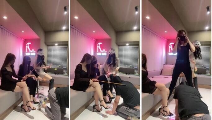 妆主大大 | 美甲店带两小妹虐狗
