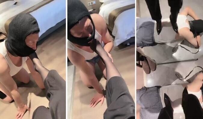 冰熙 | 黑丝高跟裤里丝虐废物