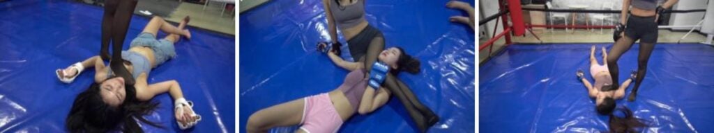MF-FF01 | 国产女女格斗 黑丝脚踩踏美腿绞杀窒息-细节图