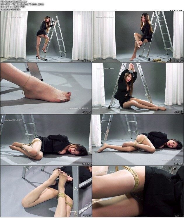 丽柜美束 | 紧缚职女 文静丝袜堵嘴-视频截图