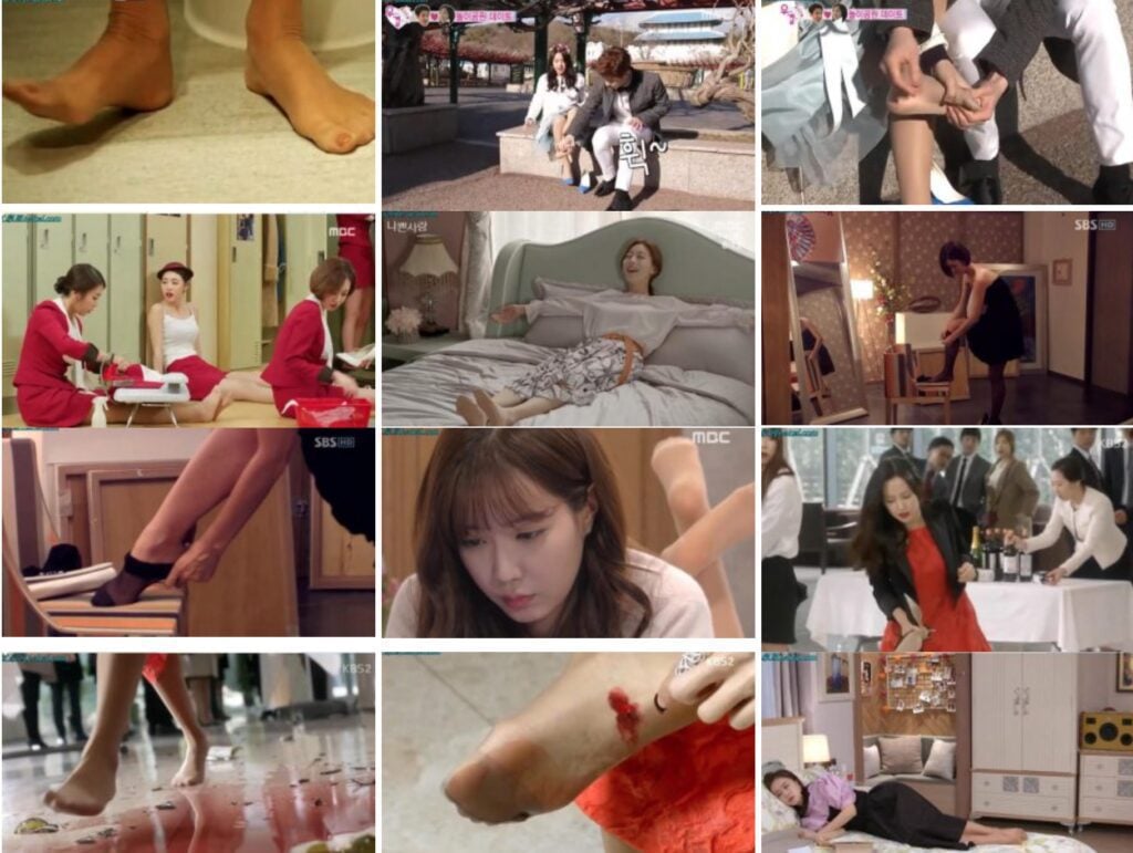 韩国 | 电影电视剧女明星穿脱丝袜搓脚大合集-配图