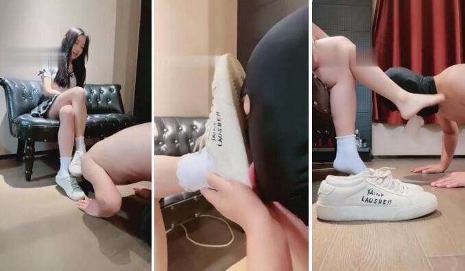 园子 | 帆布鞋白袜虐乳酸奶喂食