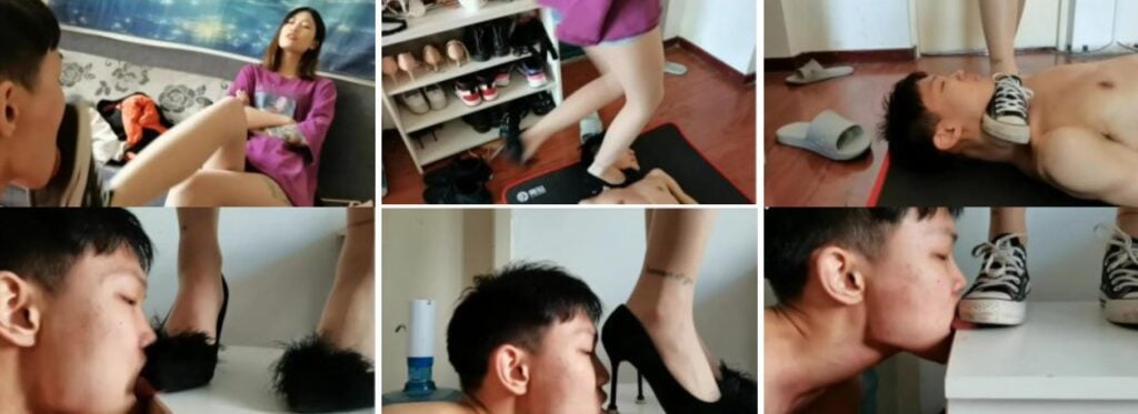 灵猫 | 帆布高跟踩脖子踩舌头-视频截图