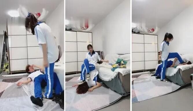 芷晴 | 学生服帆布鞋虐舔狗学长-视频截图