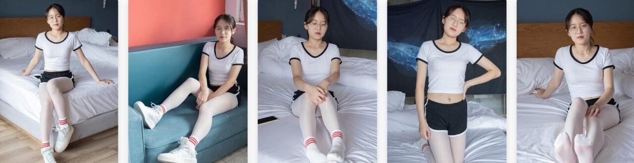 Wa Bobo | Points-limited work NO.004 Xiong Xiong - sneakers, white cotton socks, white silk (behind-the-scenes version)