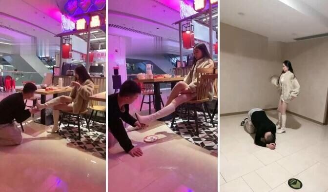 司馬青 | 大型ショッピングモールでの足フェチトレーニングの生放送