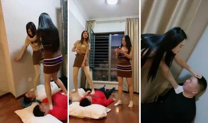套路直播麋鹿银儿调教视频回放下载 | 多素人女王全体重踩踏