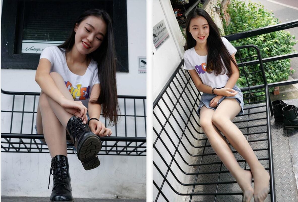 MussGirl慕丝女郎 | 牛仔短裙灰丝袜马丁靴-视频截图
