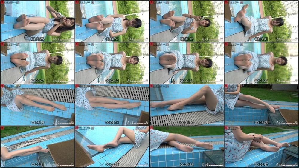 MussGirl Muss Girl Stockings Photo Video Download | NO.009 Pure Desire Peak Beauty No Leaf Swimming Pool Flower Skirt Silk Foot Show