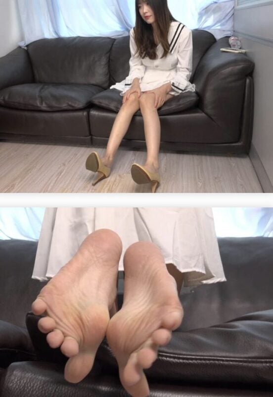 A&F美脚写真视频下载 010 | 王佳 白色连衣裙高跟鞋裸足