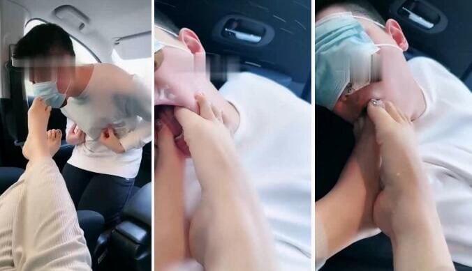 ヘモの足フェチトレーニングのライブリプレイ動画をダウンロード | 運転手を車内で犬セックスに誘う