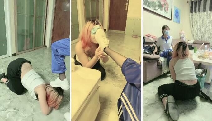 安琪 | 学生妹校服裤里丝玩弄女舍友 双视角版