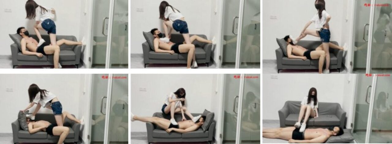 Dream series queen foot fetish training video download | Xiaoqi tries various ways to step on the face and below