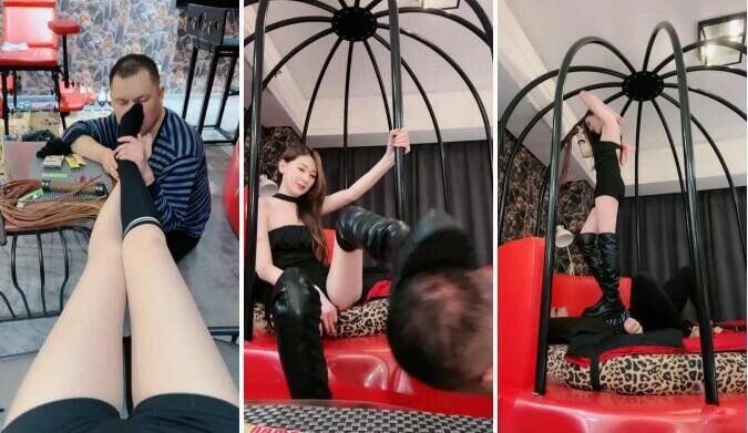 Irene | Love hotel boots abuse M gag ball kick crotch