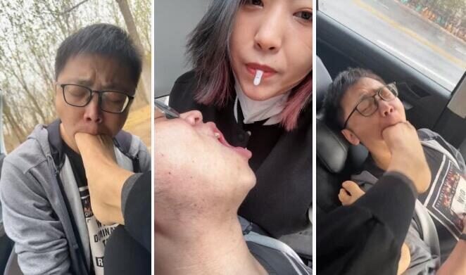朱砂痣 | 开发驾校教练舔脚深喉虐乳