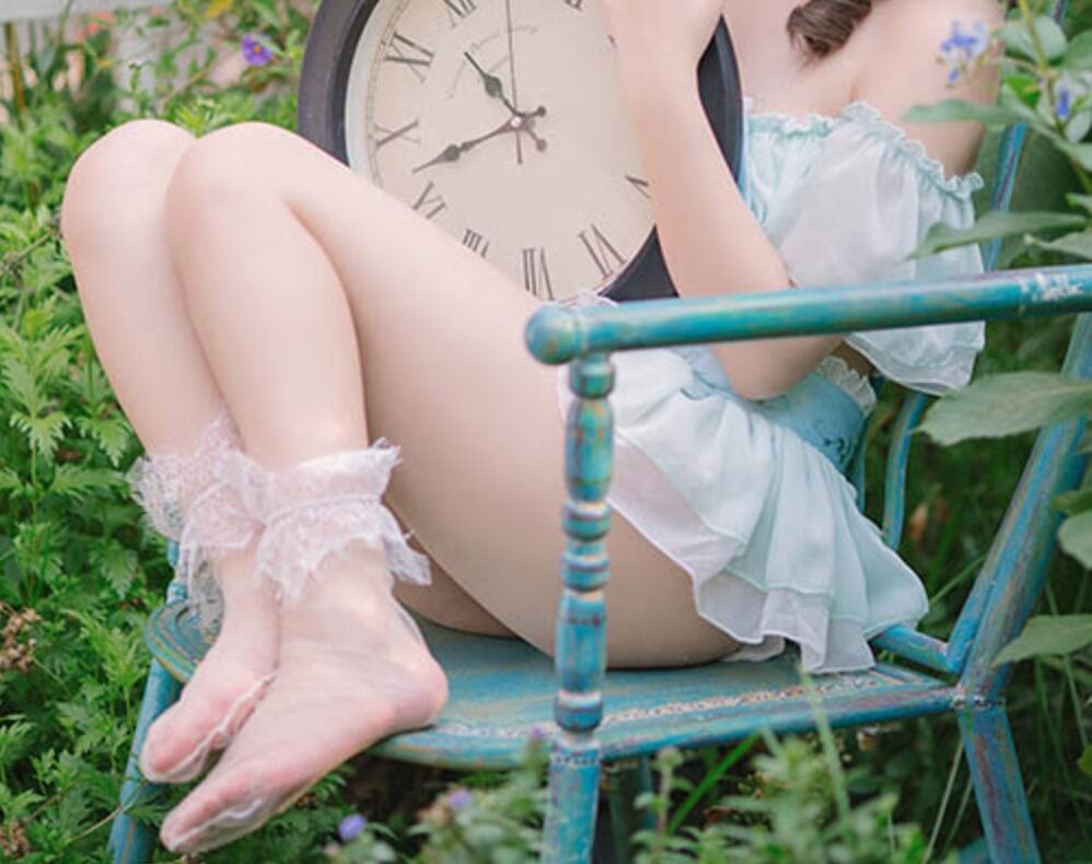 華陵プリンセスとエンドウ豆のレースソックス