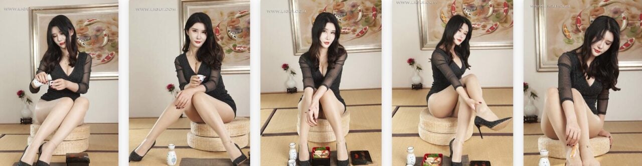 Ligui丽柜丝袜写真套图下载 | 沫沫高跟丝袜之女体盛