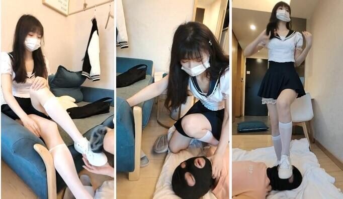 Yuki | 萝莉主小白鞋白丝踩踏窒息反绑鞭打