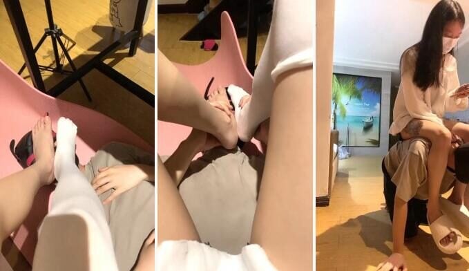 香菜 | 白丝萝莉主骑马诱惑贱狗