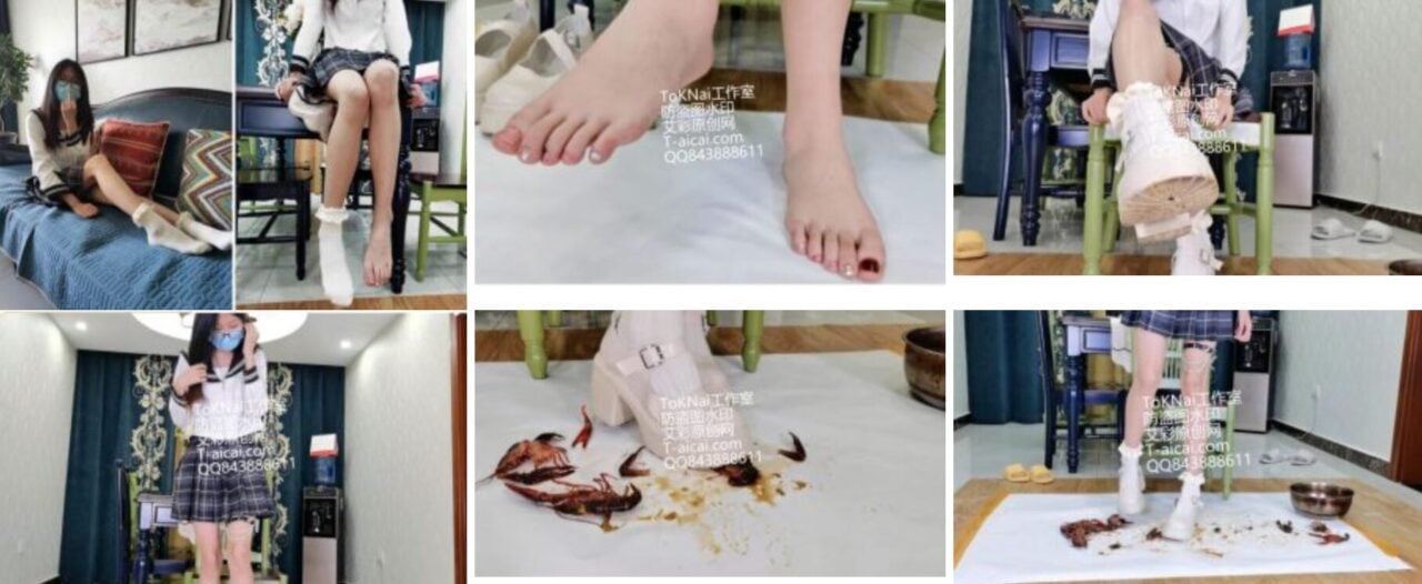 按说JK是偏可爱，不知为何她的整体感觉我觉得是性感hhh，妹子初踩小龙虾，可以在视频里看到逐渐成熟的脚法，最后一只的绽放真的让人意想不到，可见脑洞和理解是有一些的。