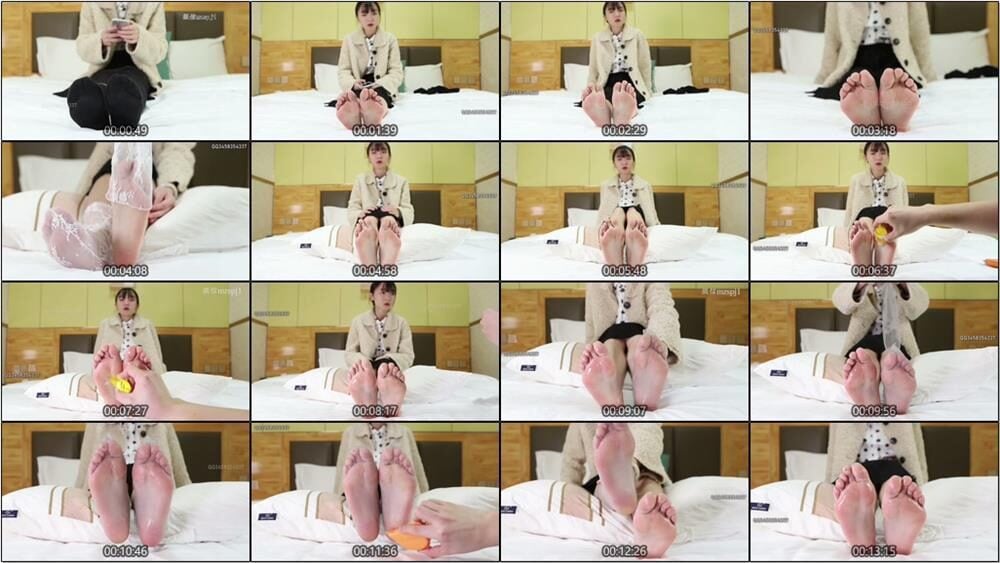 脚模摄影脚模棉袜写真视频下载 | 清纯妹妹34码小脚丫穿脱黑色棉袜短丝袜