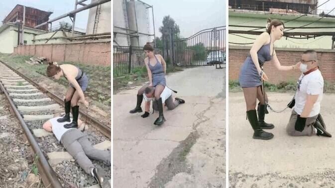 Lord Boss | Abandoned railway tune, met a passerby, stepped on the riding whip with high heels