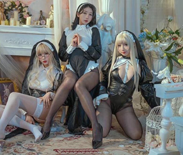云溪溪&胡桃猫&轩萧学姐 | 丝袜修女团