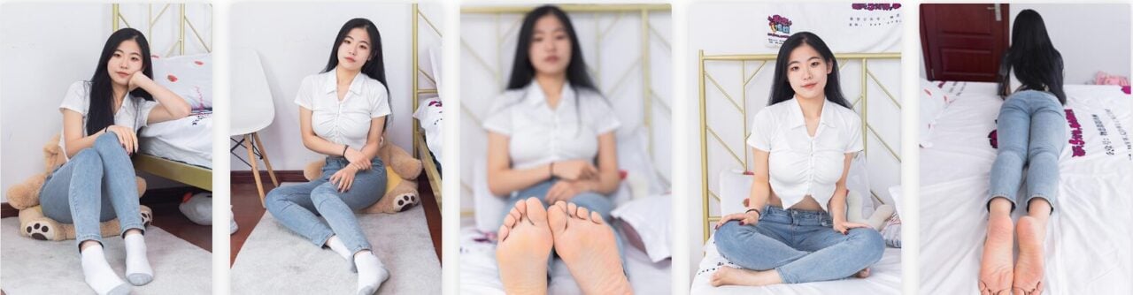 物恋传媒 | 穗穗牛仔裤白色运动袜之时光岁月(带视频)-视频截图