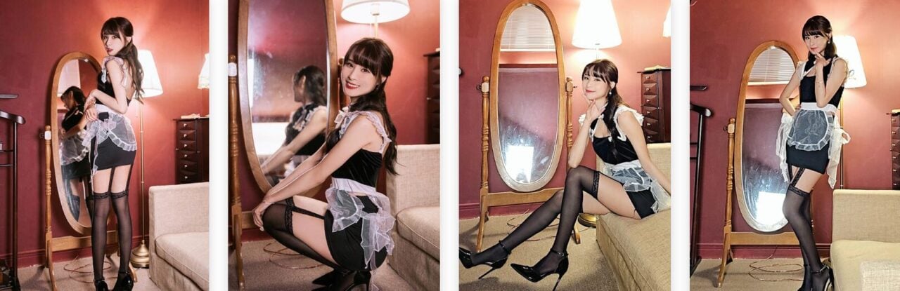 泥泥汝 | 小屋里的黑丝高跟女仆装-视频截图