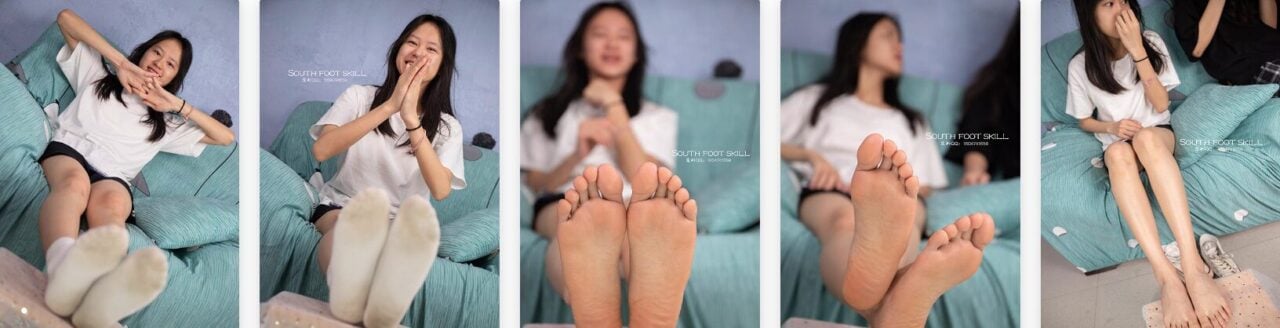 南国足艺 | 篮球少女琦琦刚打完球秀原味白袜骨感美脚-视频截图