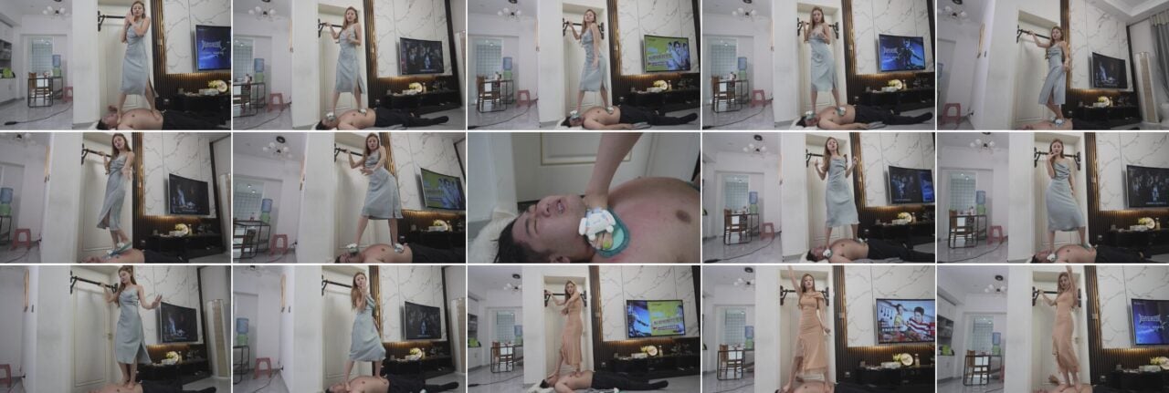 允儿女王 | 踩踏男M调教优美舞蹈下的牺牲品-视频截图
