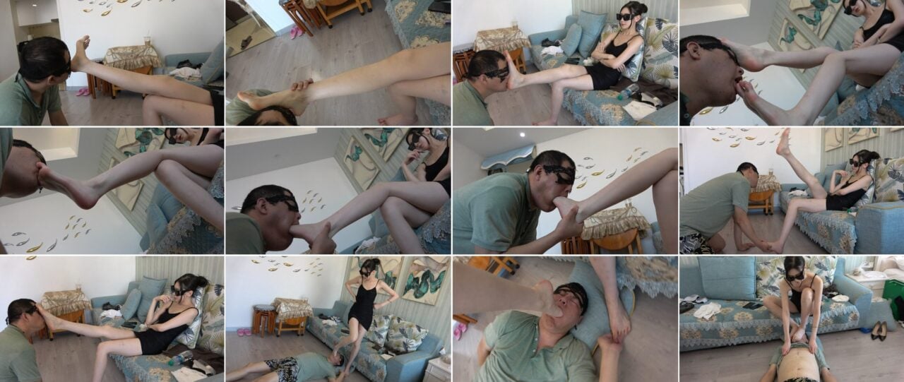 艾琳S175 | 脚深喉足暴力女王恋足调教视频-视频截图