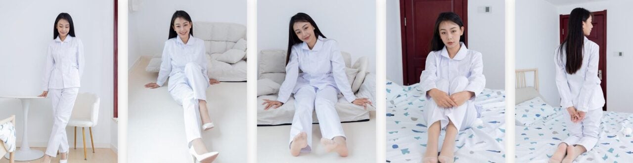 物恋传媒 | 岚岚的白色护士制服白色高跟鞋超薄丝袜裤里丝之勇敢说不(带视频)-视频截图