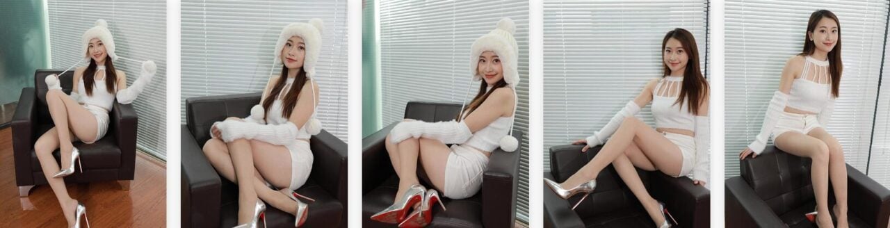IESS异思趣向 | 丝享家系列小婕的肉色丝袜银高跟之白色精灵-视频截图
