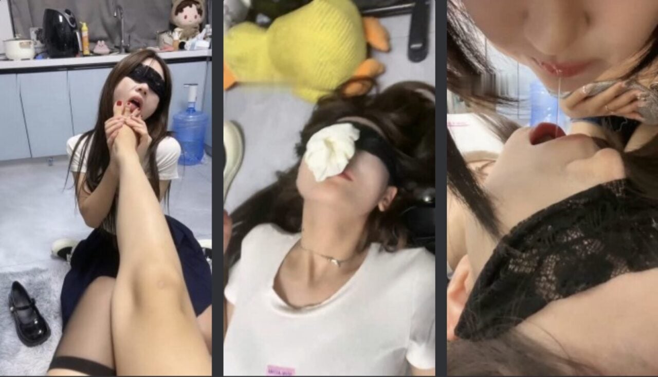 橙宝 | 母畜女M之喂口水/吃丝袜/舔皮鞋jio/吃自己的白袜-视频截图