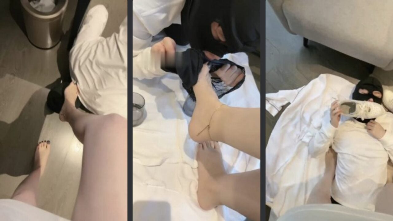 安主 | 小白鞋发黄棉袜/晨尿/舔脏鞋底-视频截图