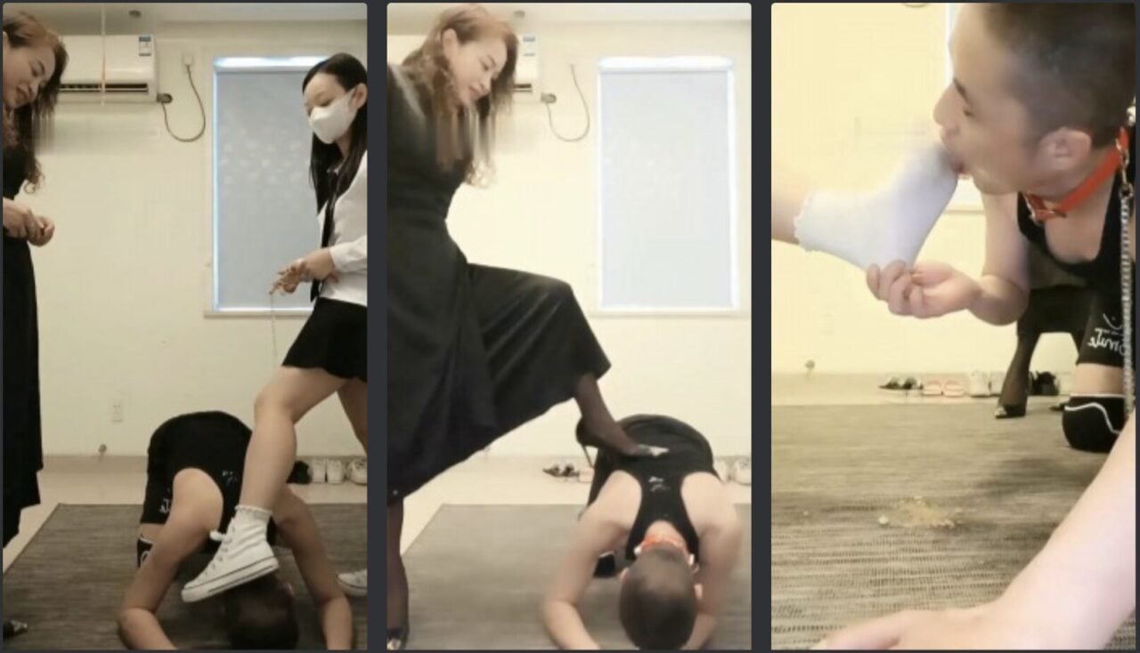 安静大大 | 母女S帆布鞋白袜/黑丝高跟虐 双视角版